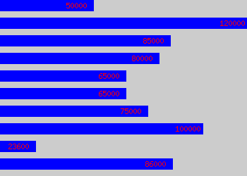 Graph of Bid Director salary data