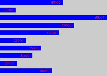 Graph of Bid Manager salary data